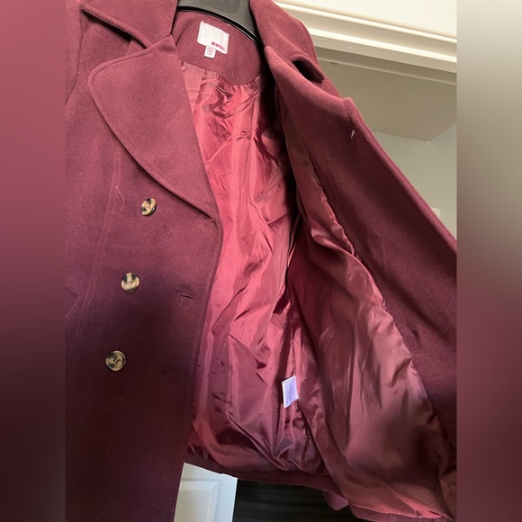 Burgundy Peacoat NWT - Picture 3 of 4